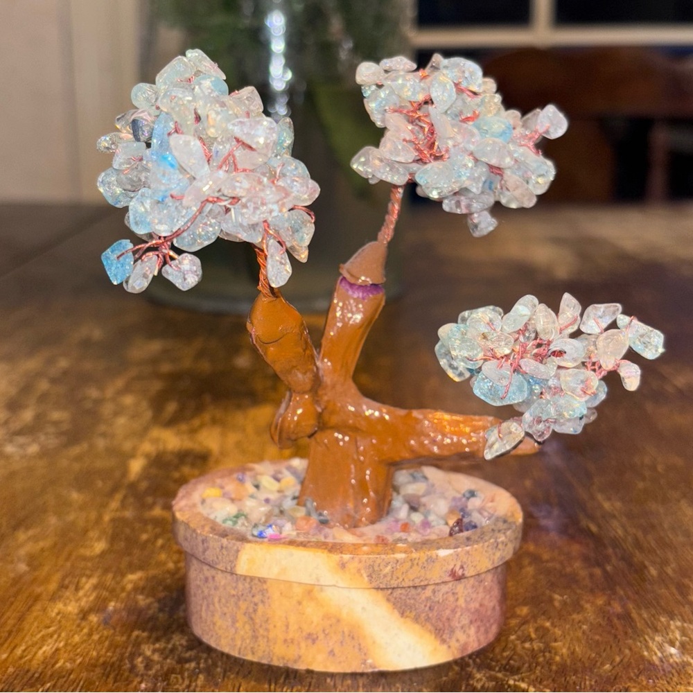 Aquamarine Feng Shui Gemstone Copper Wire Tree
